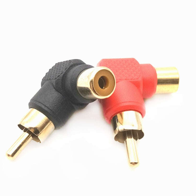 20 PCS / 10 Pairs L-shaped Lotus RCA Right Angle Elbow RCA Male to Female Audio Adapter(Color Ran...