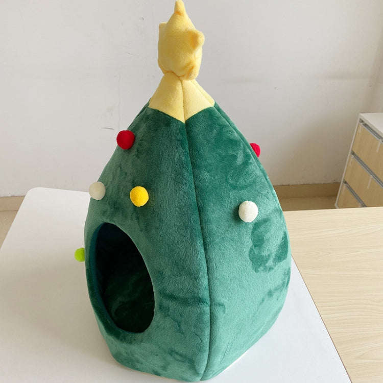 Christmas Tree Pet House Warm Winter Pet Supplies, Size:M