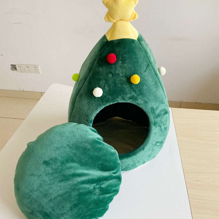 Christmas Tree Pet House Warm Winter Pet Supplies, Size:M