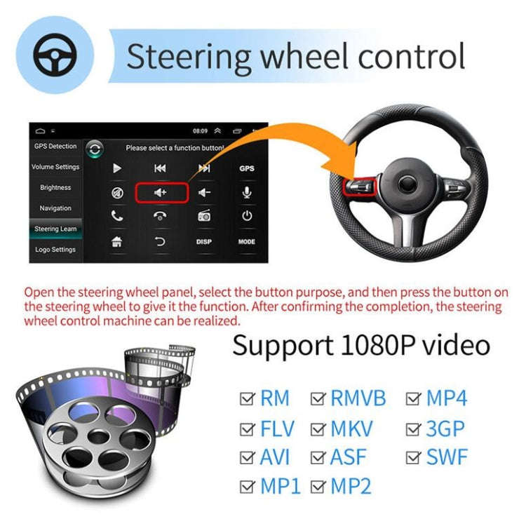 Universal Machine Android Smart Navigation Car Navigation DVD Reversing Video Integrated Machine,...