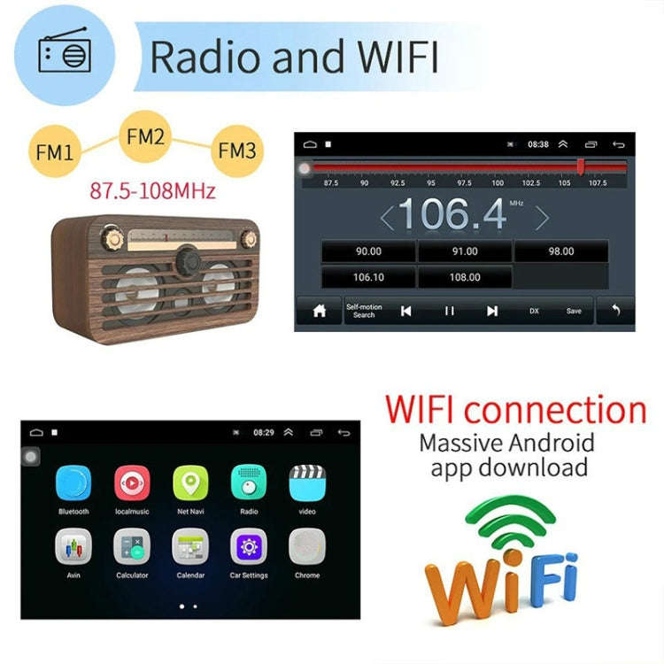 Universal Machine Android Smart Navigation Car Navigation DVD Reversing Video Integrated Machine,...