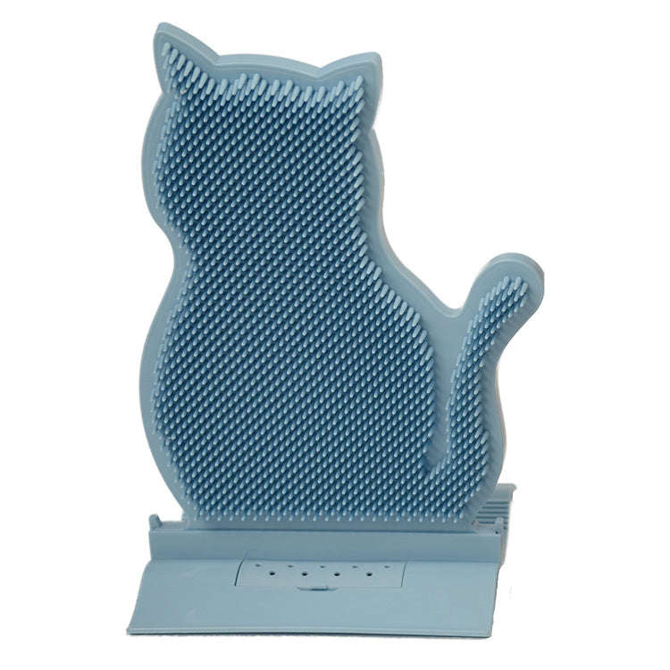Fixed Door Seam Cat Rubbing Device Anti-itching & Hair Removal Massage Brush Pet Supplies(Blue)