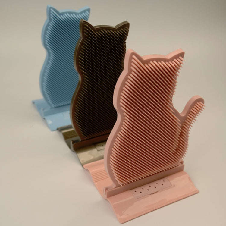 Fixed Door Seam Cat Rubbing Device Anti-itching & Hair Removal Massage Brush Pet Supplies(Blue)