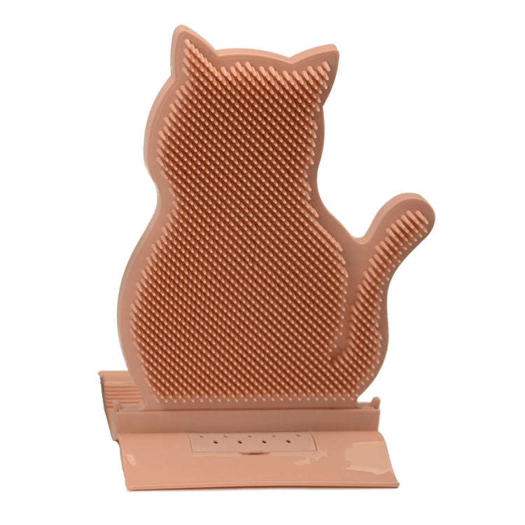 Fixed Door Seam Cat Rubbing Device Anti-itching & Hair Removal Massage Brush Pet Supplies(Pink)