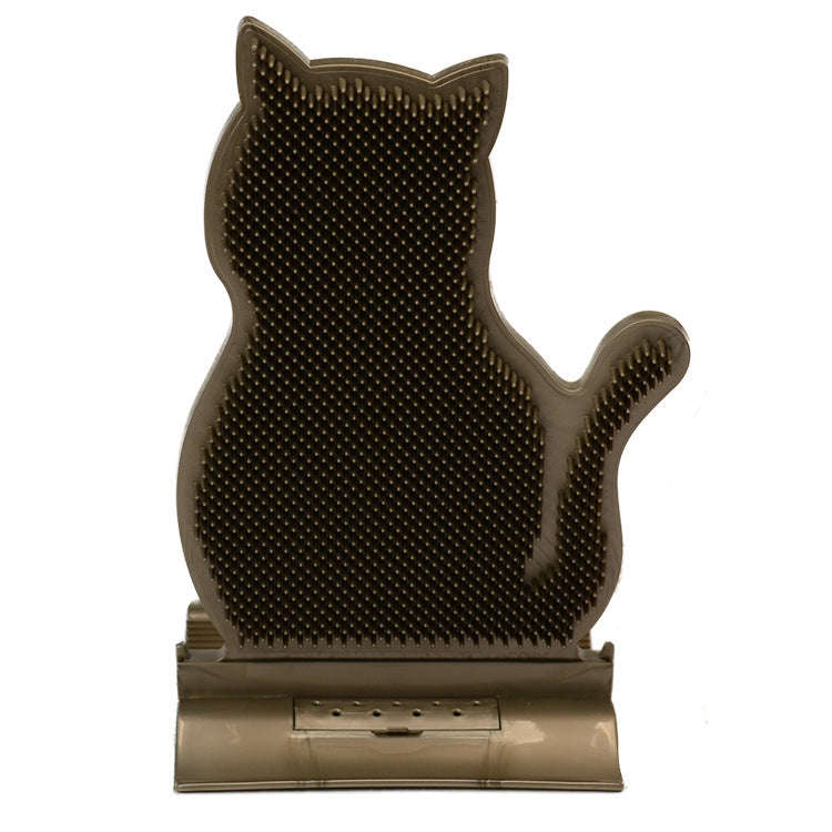 Fixed Door Seam Cat Rubbing Device Anti-itching & Hair Removal Massage Brush Pet Supplies(Brown)