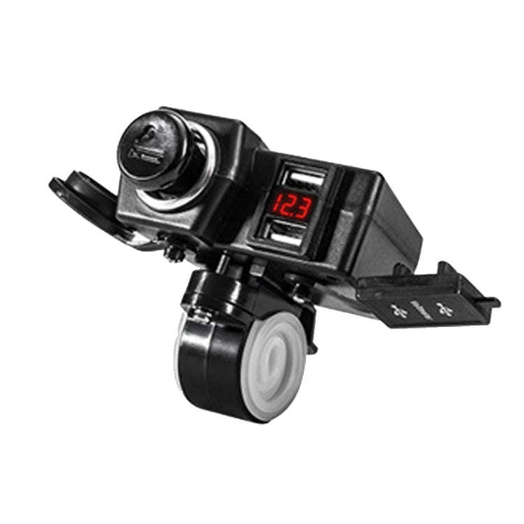 Motorcycle Car Dual USB Mobile Phone Charger With Cigarette Lighter Interface Multi-function Digi...