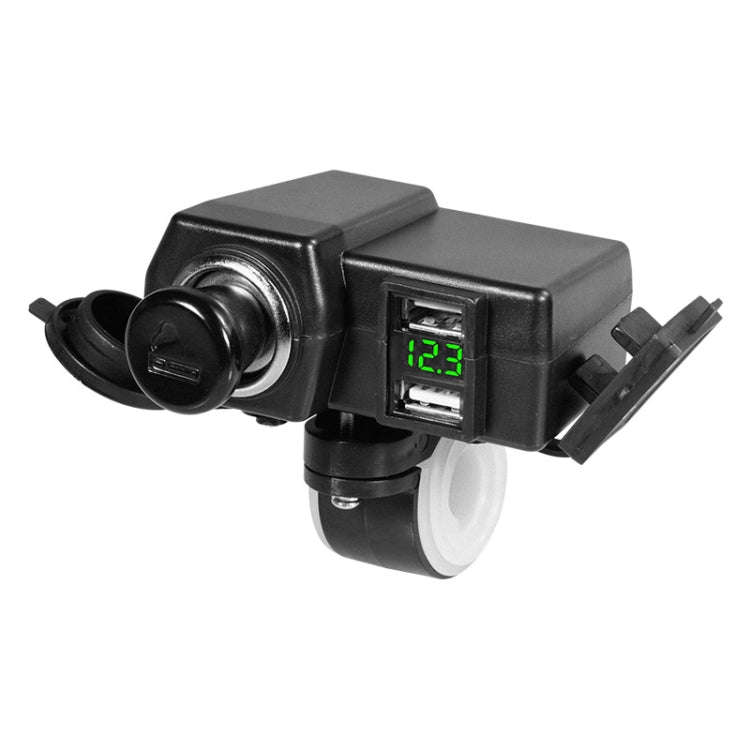 Motorcycle Car Dual USB Mobile Phone Charger With Cigarette Lighter Interface Multi-function Digi...