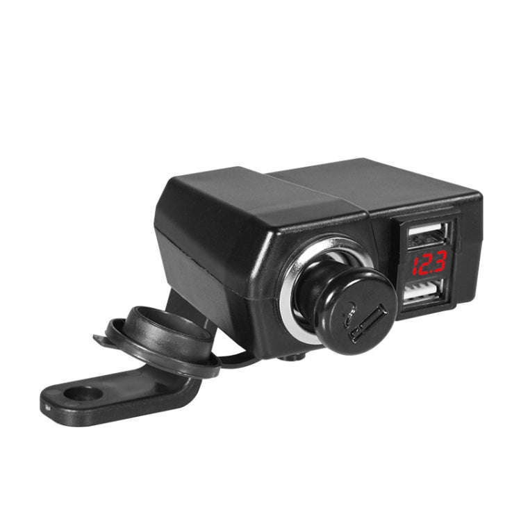 Motorcycle Car Dual USB Mobile Phone Charger With Cigarette Lighter Interface Multi-function Digi...
