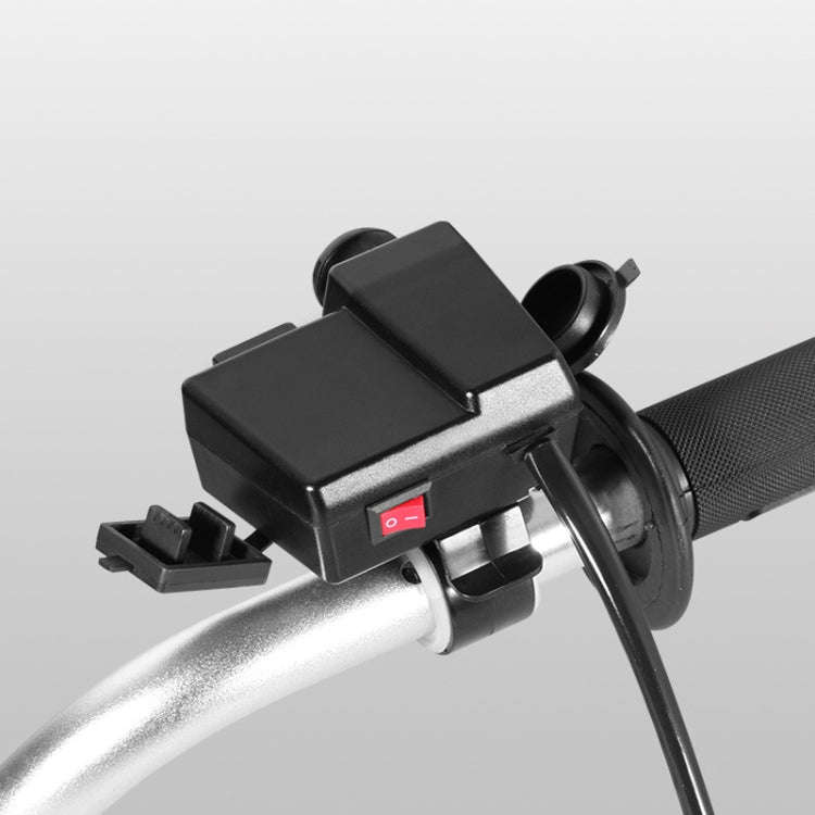 Motorcycle Car Dual USB Mobile Phone Charger With Cigarette Lighter Interface Multi-function Digi...