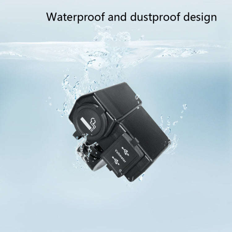 Motorcycle Car Dual USB Mobile Phone Charger With Cigarette Lighter Interface Multi-function Digi...