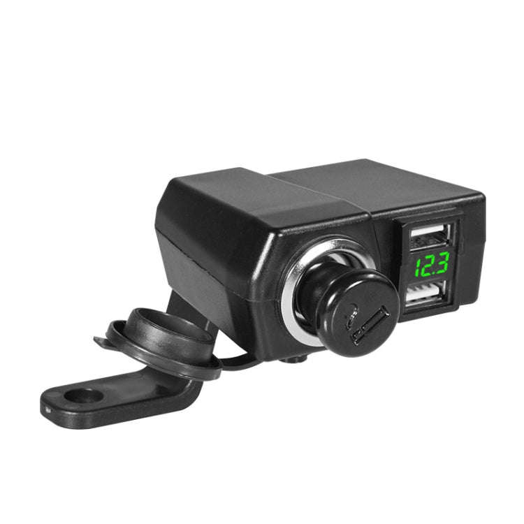 Motorcycle Car Dual USB Mobile Phone Charger With Cigarette Lighter Interface Multi-function Digi...