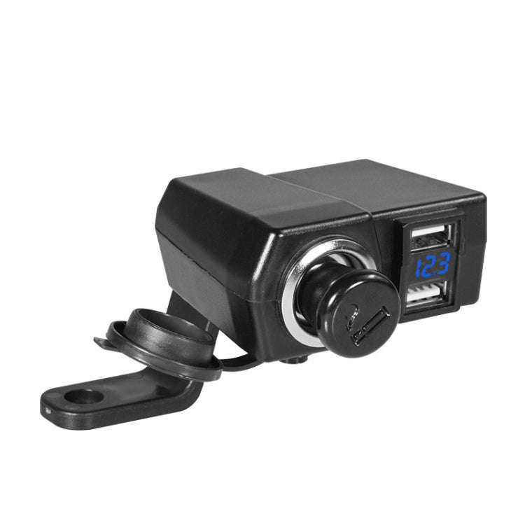 Motorcycle Car Dual USB Mobile Phone Charger With Cigarette Lighter Interface Multi-function Digi...