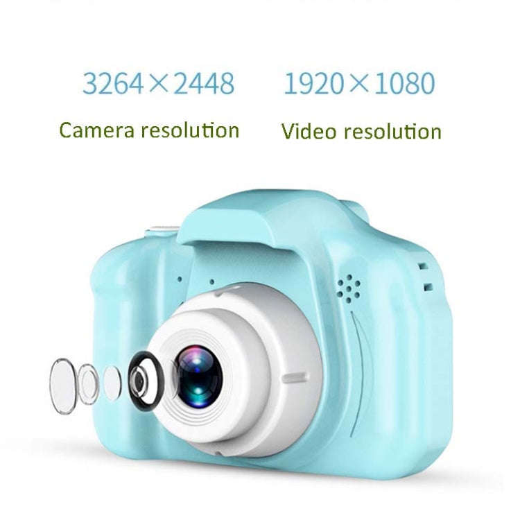13.0 MP + Card Reader HD Children Toy Portable Digital SLR Camera(Blue)