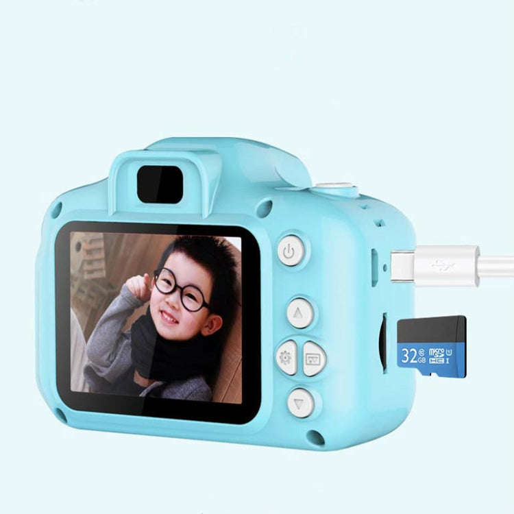 13.0 MP + Card Reader HD Children Toy Portable Digital SLR Camera(Blue)