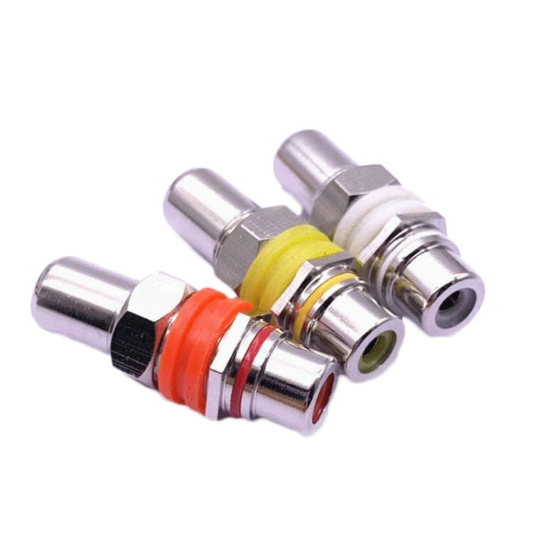 9pcs / 3 Set RCA Female to Female Straight-through Head AV Lotus Butt Joint Extension Head Audio ...