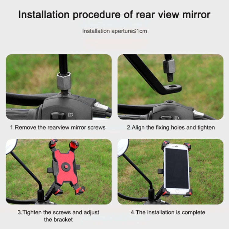 Electric Bicycle Mobile Phone Holder Can Be Rotated 360-degree Mobile Phone Holder Four-way Adjus...