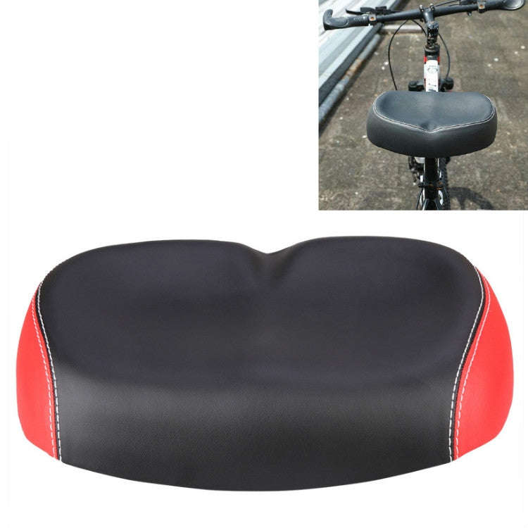 Bicycle Seat Mountain Bike Seat Cushion Shock Absorption no Nose Saddle Riding Equipment(Red)