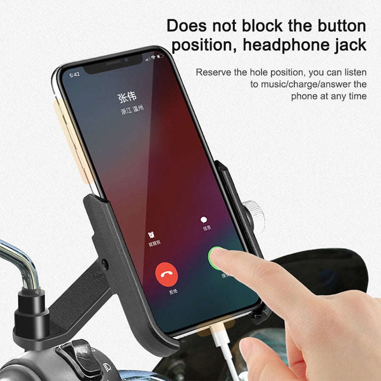 Bicycle Mobile Phone Holder Motorcycle Electric Car Navigation Mobile Phone Holder, Style:Rearvie...