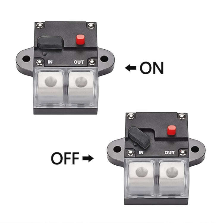 300A Auto Circuit Breaker Car Audio Fuse Holder Power Insurance Automatic Switch(Black)