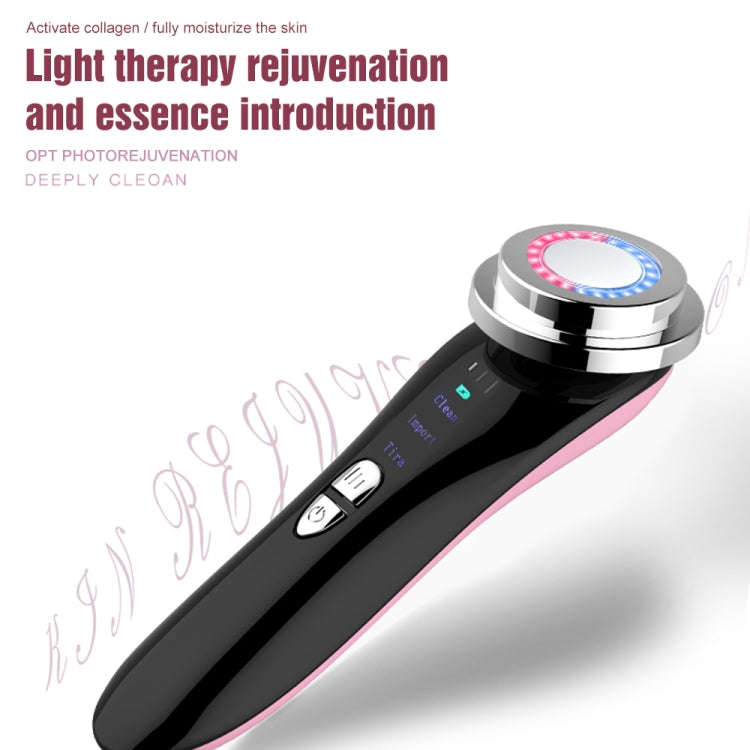 Facial Electronic Beauty Instrument Ultrasonic Ion Red And Blue Color Light Introduction Instrume...
