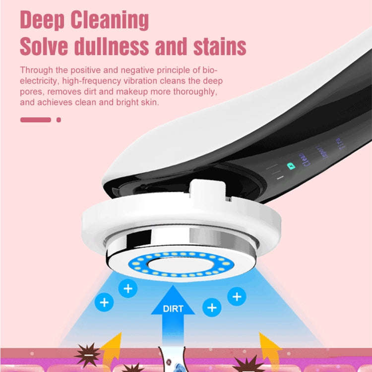 Facial Electronic Beauty Instrument Ultrasonic Ion Red And Blue Color Light Introduction Instrume...