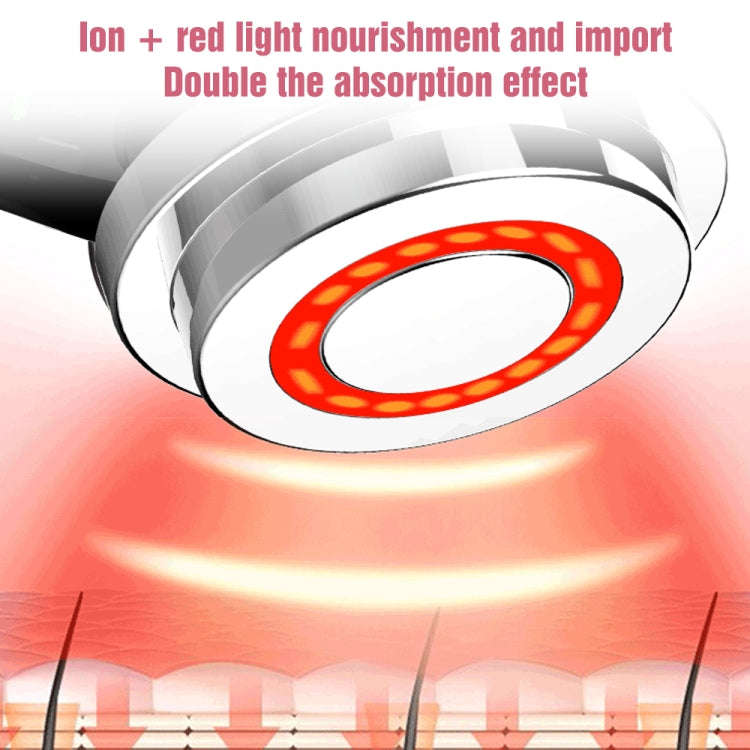 Facial Electronic Beauty Instrument Ultrasonic Ion Red And Blue Color Light Introduction Instrume...