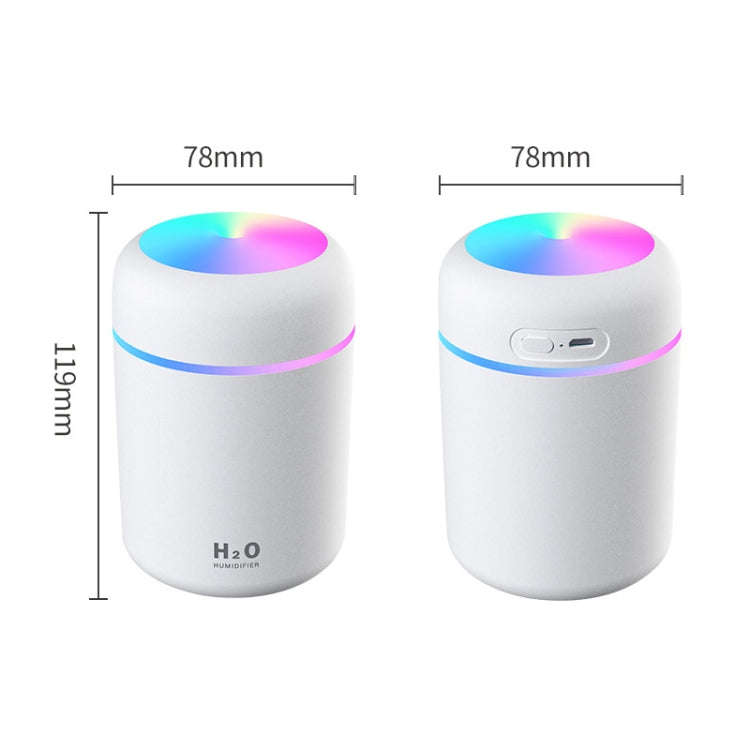 Colorful Cup Humidifier USB Car Air Purifier(White)