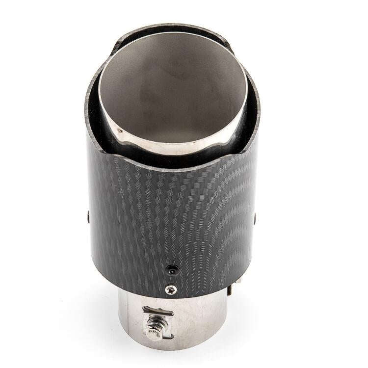 Car Modification Carbon Fiber Luminous Tail Throat LED Lights Modified Car Exhaust Pipe Spitfire ...