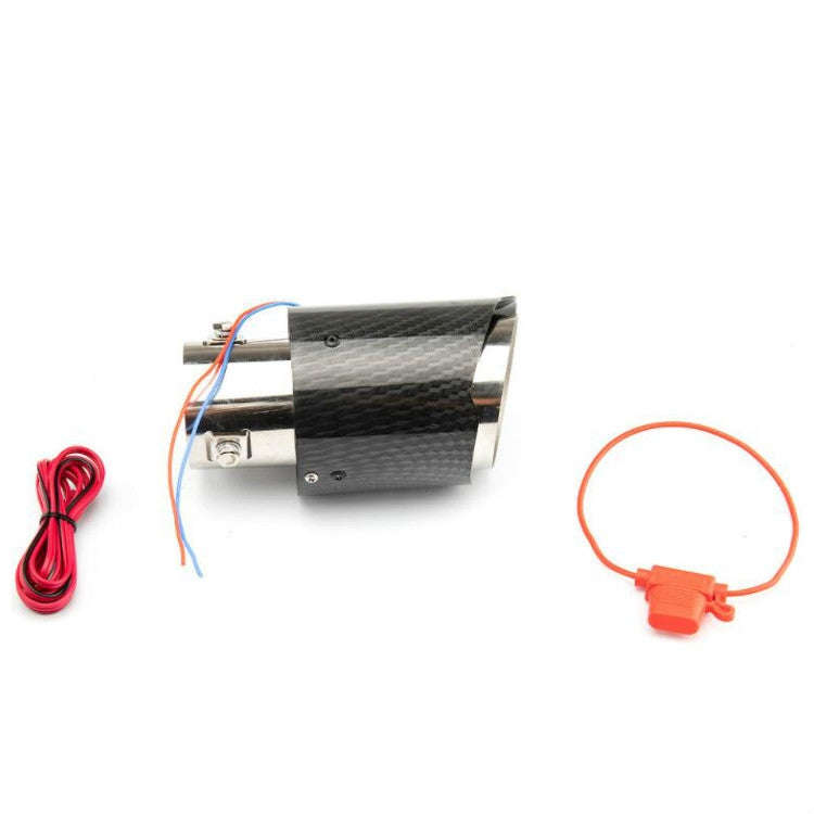 Car Modification Carbon Fiber Luminous Tail Throat LED Lights Modified Car Exhaust Pipe Spitfire ...