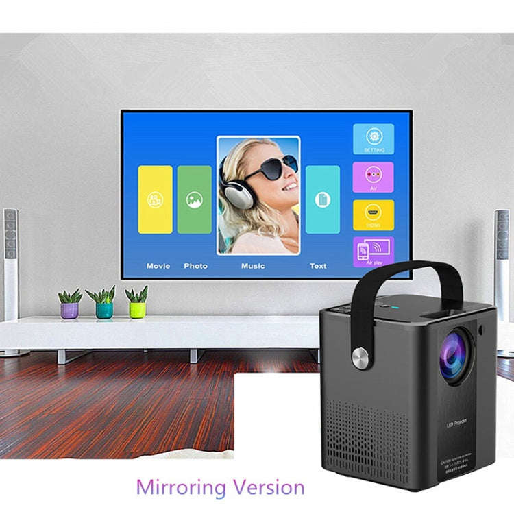 C500 Portable Mini LED Home HD Projector, Style:Same Screen Version(White)