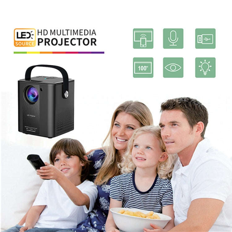 C500 Portable Mini LED Home HD Projector, Style:Android Version(White)