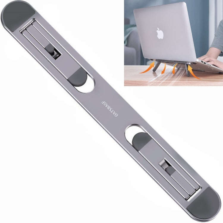 Oatsbasf Portable Storage Foldable Notebook Computer Bracket Heightening Fan Heater(Silver)