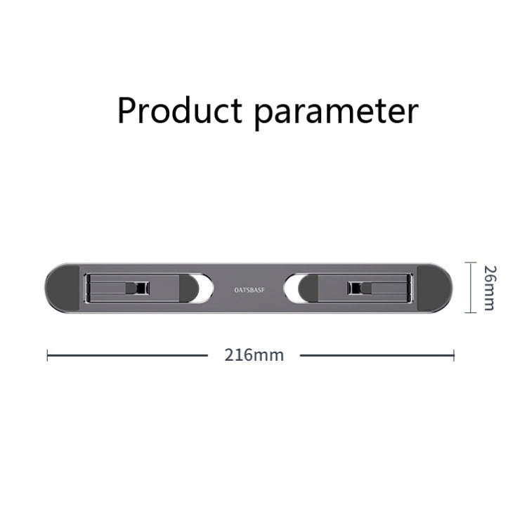 Oatsbasf Portable Storage Foldable Notebook Computer Bracket Heightening Fan Heater(Silver)