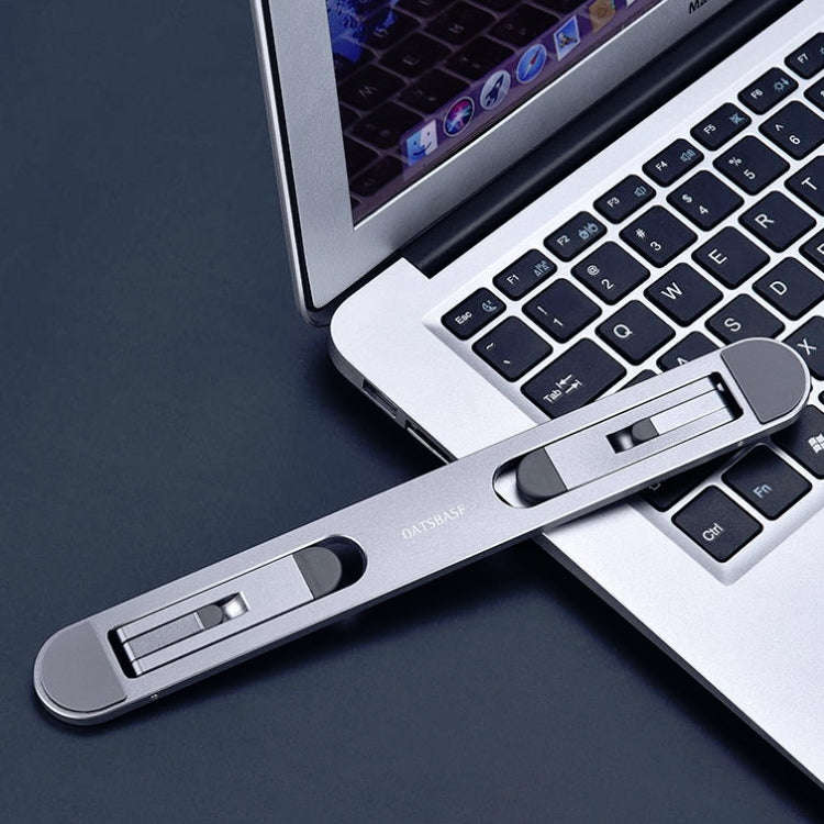 Oatsbasf Portable Storage Foldable Notebook Computer Bracket Heightening Fan Heater(Silver)