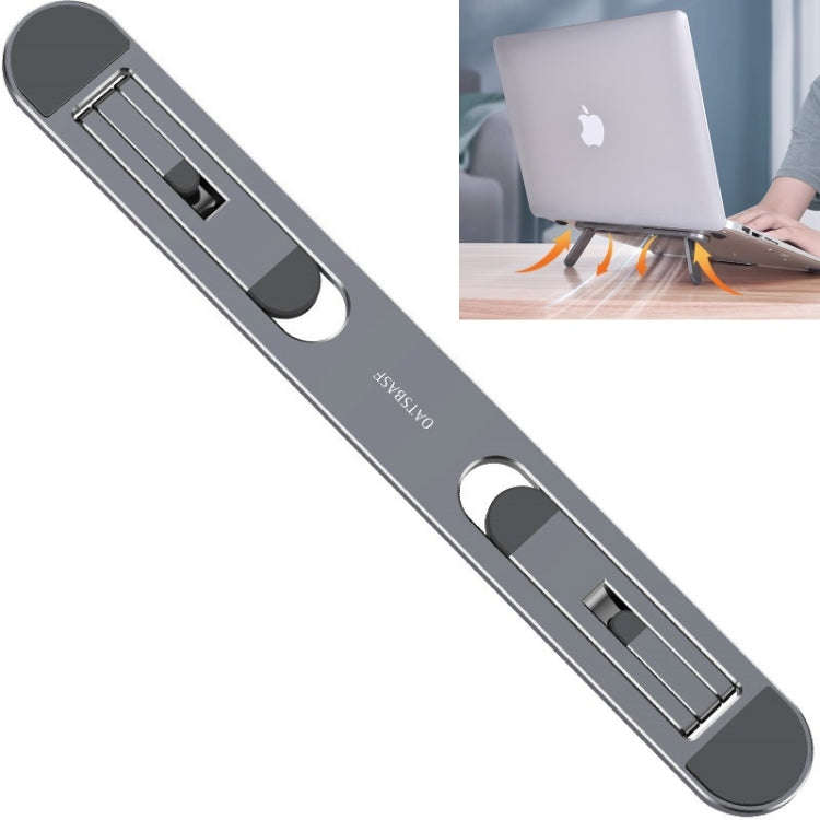 Oatsbasf Portable Storage Foldable Notebook Computer Bracket Heightening Fan Heater(Gray)