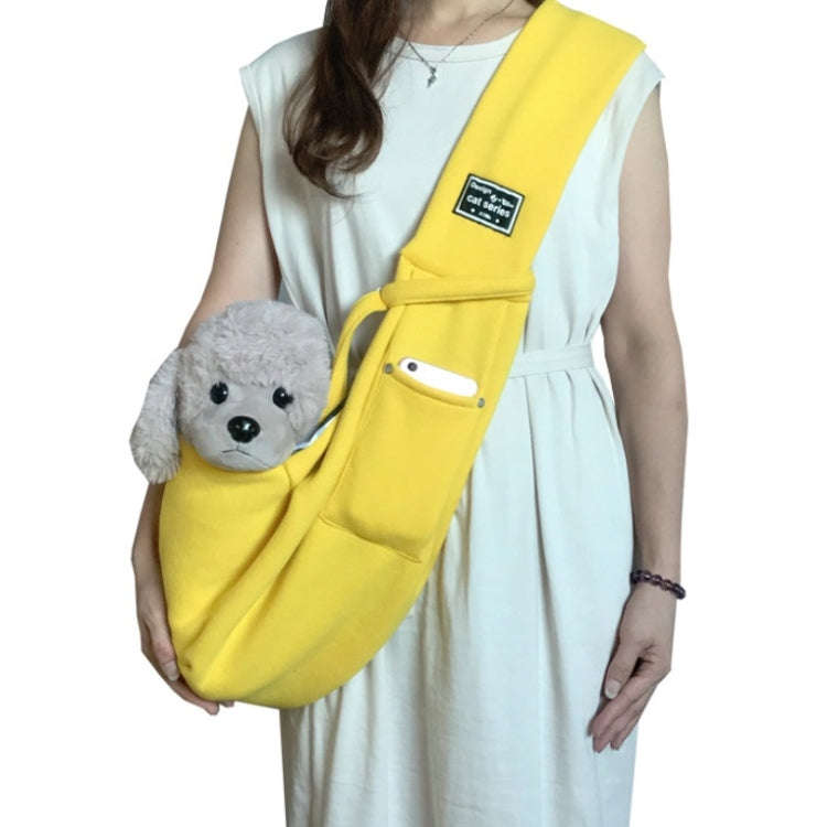 Pet Outing Carrier Bag Cotton Messenger Shoulder Bag, Colour: Yellow