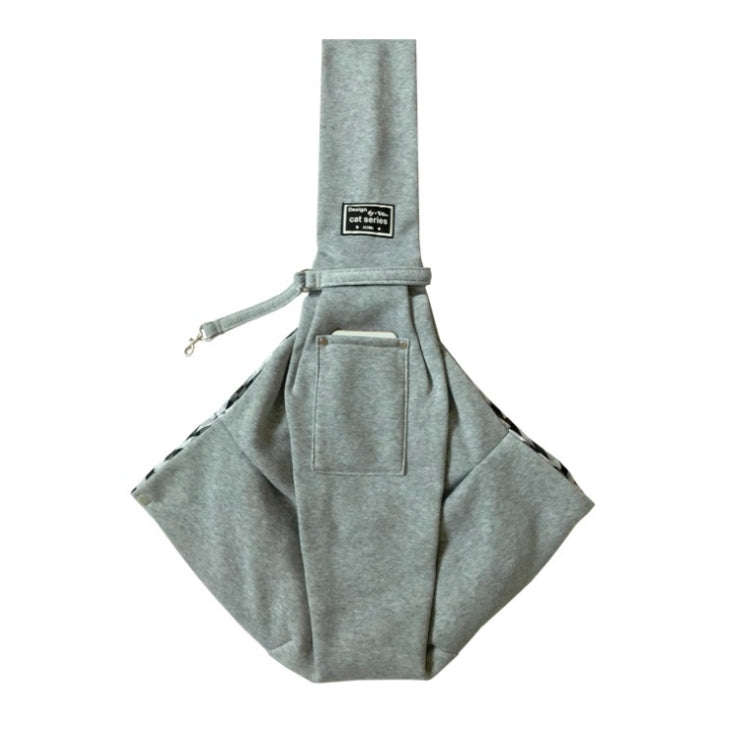 Pet Outing Carrier Bag Cotton Messenger Shoulder Bag, Colour: Gray