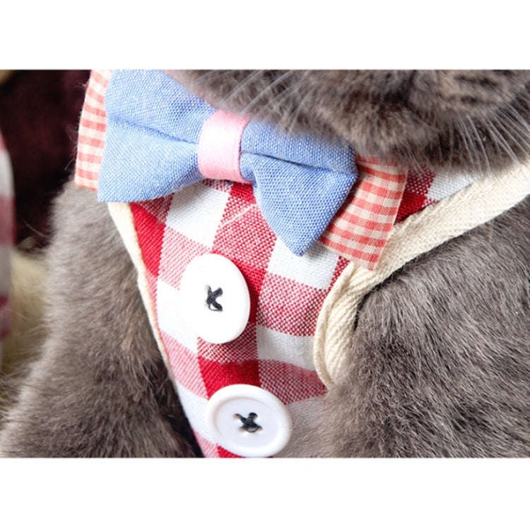 Pet Traction Rope Chest Harness Anti-break Away Vest Type Small Dog Walking Rope, Size:M(Gray)