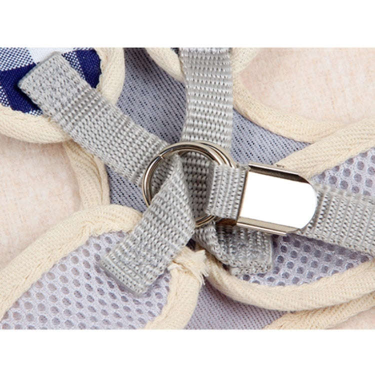 Pet Traction Rope Chest Harness Anti-break Away Vest Type Small Dog Walking Rope, Size:M(Gray)