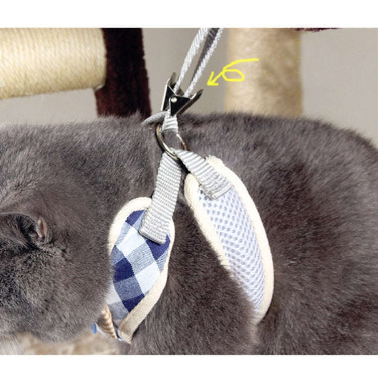 Pet Traction Rope Chest Harness Anti-break Away Vest Type Small Dog Walking Rope, Size:M(Gray)