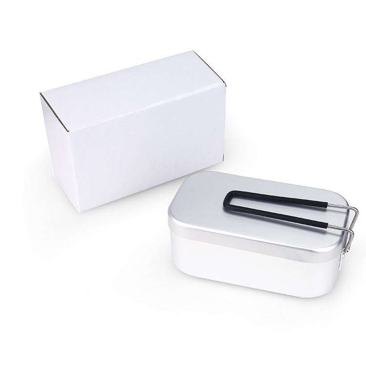 Outdoor Travel Camping Camping Lunch Box Portable Foldable Aluminum Lunch Box Retro Lunch Box Sma...