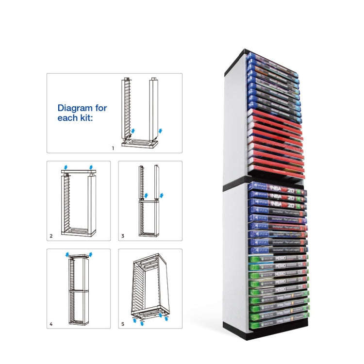 DOBE Console Game Cd Storage Rack Can Accommodate 36 Double-Layer Disc Racks For PS5