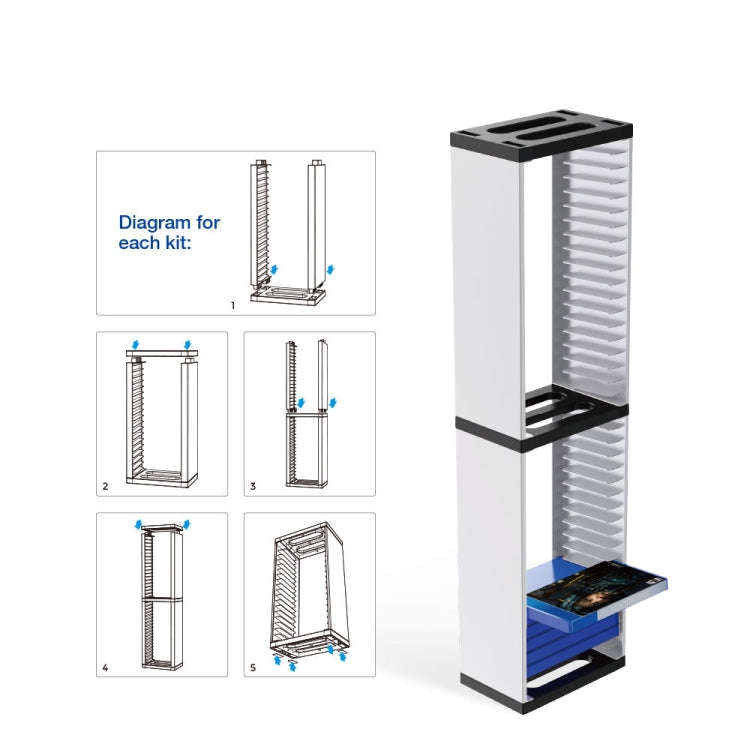 DOBE Console Game Cd Storage Rack Can Accommodate 36 Double-Layer Disc Racks For PS5