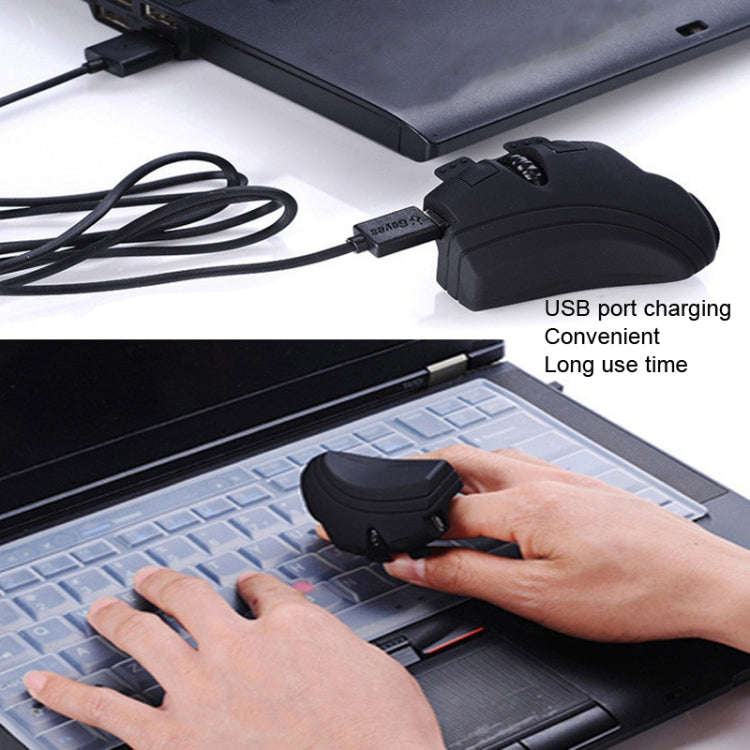 GM306 2.4GHz Wireless Finger Lazy Mice with USB Receiver(Black)
