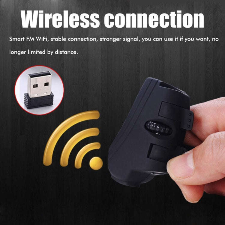 GM306 2.4GHz Wireless Finger Lazy Mice with USB Receiver(Black)