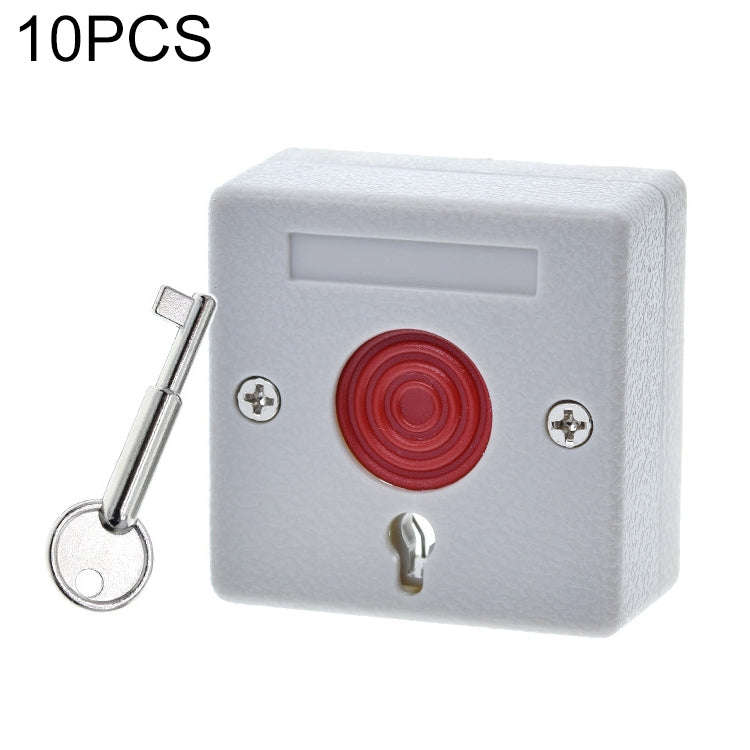 10 PCS NC NO Signal Options Security Alarm Accessories Button Panic Button Fire Alarm Emergency S...