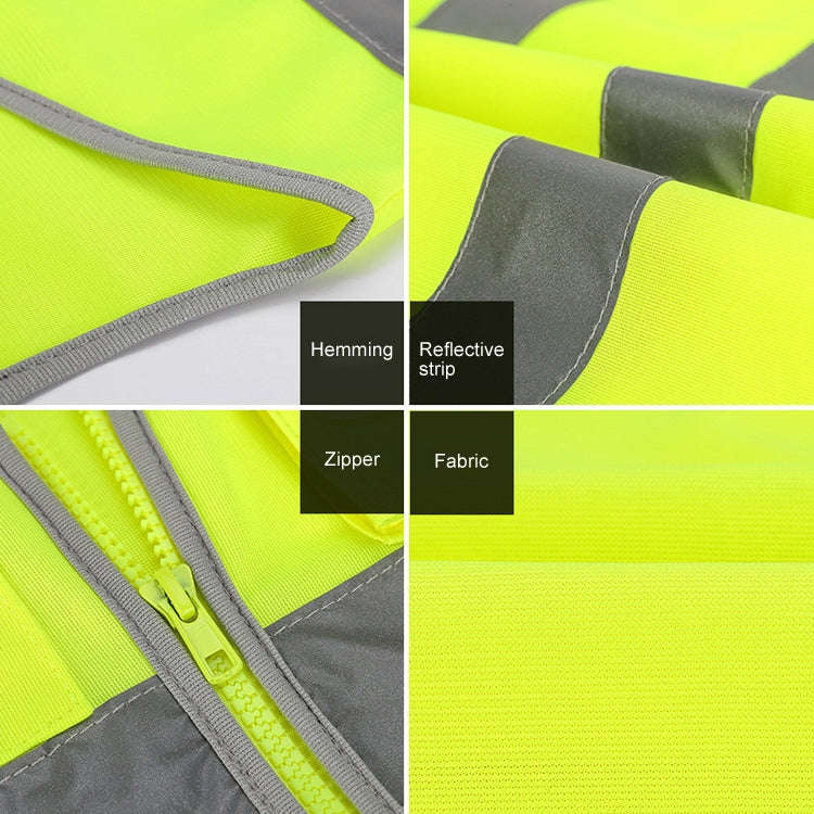 Multi-pockets Safety Vest Reflective Workwear Clothing, Size:M-Chest 112cm(Blue)