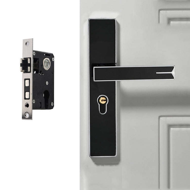Mute Strong Magnetic Aluminum Alloy Interior Door Lock Door Bedroom Hardware Handle Lock, Color:B...