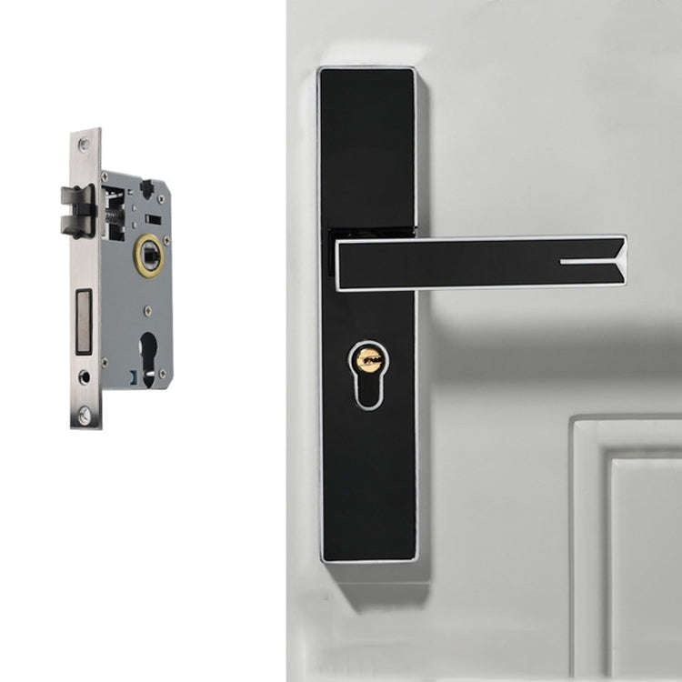 Mute Strong Magnetic Aluminum Alloy Interior Door Lock Door Bedroom Hardware Handle Lock, Color:B...