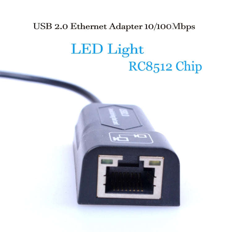 USB to RJ45 10/100 Mbps USB Ethernet Adapter Network card(Black)